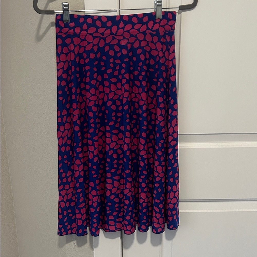 Vibrant Pink and Blue A-Line Skirt